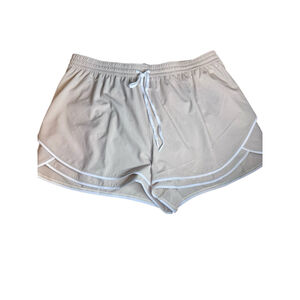 Women's CALIA Athletic Shorts L Beige White ws13